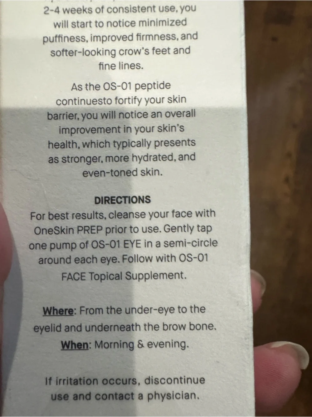 One Skin/OS-01 Eye Topical Supplement Cream Refill Cartridge + Pump/Exp: 02/2028